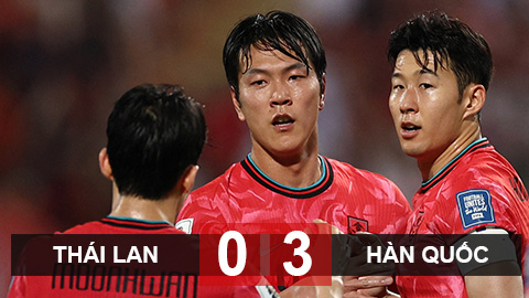Kết quả Thái Lan 0-3 Hàn Quốc: Thái Lan thua tâm phục khẩu phục trước Hàn Quốc 